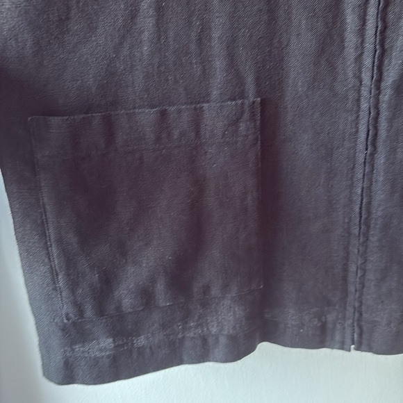 Eileen Fisher Zip Front Linen Blazer M - Picture 6 of 8